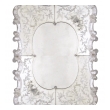 stunning and shapely venetian rectangular-form etched mirror 