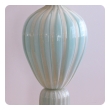  large and good quality murano 1950's barovier & toso seafoam green lamp 