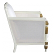 a stylish french art deco ivory painted and parcel-gilt club chair (