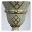 good quality and elegant pair of Marbro Lamp Co. 1960's baluster-form celadon-glazed lamps with gilt decoration