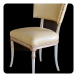 a graceful american 1940's celadon painted grosfeld house side/dressing/desk chair