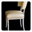 a graceful american 1940's celadon painted grosfeld house side/dressing/desk chair