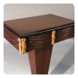  chic pair of Grosfeld House 1940's mahogany and parcel-gilt single-drawer pedestal tables