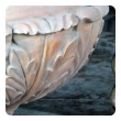  massive neoclassical style terra cotta campagna-form garden urn with bold acanthus leaf decoration