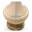  large-scaled murano mid-century buttter-cream opaque glass bulbous-form lamp