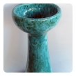 an impressive american 1960's Jaru pottery bottle-form teal-glazed vase/vesssel with original label