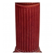 a handsome english burmantofts 19th century iron-red glazed fluted column pedestal; stamped 'Burmantofts Faience, England'