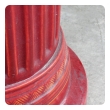 a handsome english burmantofts 19th century iron-red glazed fluted column pedestal; stamped 'Burmantofts Faience, England'