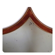 Handsome English Edwardian Mahogany Shield-form Mirror