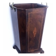 handsome and warmly-patinated english edwardian inlaid mahogany umbrella/waste receptacle