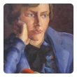 oil on board; a finely rendered continental art deco painting of a seated woman