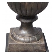  boldly-scaled french steel-brushed iron campagna urn now mounted as a lamp