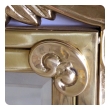 good quality italian hollywood regency solid brass mirror with over-scaled shell crest by Decorative Crafts, Inc est. 1928 