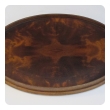  handsome english edwardian flame mahogany veneered oval tray with brass handles