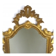 a shapely italian rococo style carved giltwood mirror with openwork rocaille crest