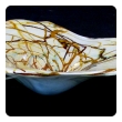 a large and impressive murano 1960's amorphic-shaped bowl with encased swirl decoration