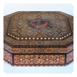 finely crafted and large middle eastern micro-mosaic marquetry inlaid octagonal lidded box 