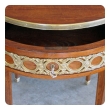 elegant french louis xvi style mahogany circular side table with brass mounts