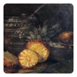 Continental school; oil on canvas; still life with pineapple