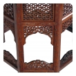  intricately inlaid anglo indian octagonal side/traveling table with brass and copper inlay