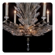 a chic 6-light chandelier with radiating crystal fronds 