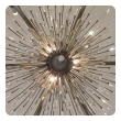 a chic 6-light chandelier with radiating crystal fronds 