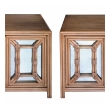Hollywood Regency Painted Faux Bamboo and Mirrored 2-Door Cabinets