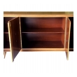 Stylish Italian Mid-Century 4-Door Sycamore Credenza in the Style of Ico Parisi