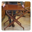 stylish italian mid-century cherrywood bar/drinks cart with removable tray