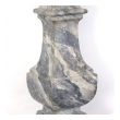 Striking Pair of French Louis Philippe Gray Marble Balustrades now Mounted as Lamps
