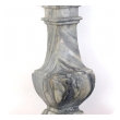 Striking Pair of French Louis Philippe Gray Marble Balustrades now Mounted as Lamps