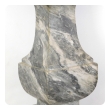 Striking Pair of French Louis Philippe Gray Marble Balustrades now Mounted as Lamps