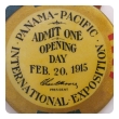 A San Francisco Panama Pacific Exposition of 1915 Souvenir Banner with Opening Day Button 