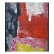 oil on board; A Colorful American Mid-century Abstract Expressionist Painting