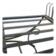 Curvaceous French 1950's Raw Iron Curule-form Bench with Incurved Arms