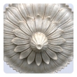 A Well-carved Italian Marble Architectural Element of a Flower on a Steel Stand