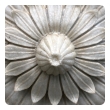 A Well-carved Italian Marble Architectural Element of a Flower on a Steel Stand