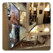 Stunning Antique Italian Reverse-etched Rectangular Venetian Mirror