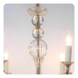 Stylish Hollywood Regency Clear Glass 6-light Chandelier