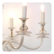 Stylish Hollywood Regency Clear Glass 6-light Chandelier