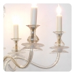 Stylish Hollywood Regency Clear Glass 6-light Chandelier