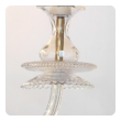 Stylish Hollywood Regency Clear Glass 6-light Chandelier