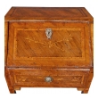 Italian Neoclassical Style Marquetry Inlaid Fruitwood Drop-Front Desk