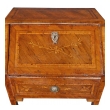 Italian Neoclassical Style Marquetry Inlaid Fruitwood Drop-Front Desk