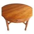 Large Swiss Cherrywood Single-Drawer Circular Center Table