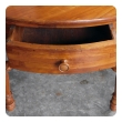 Large Swiss Cherrywood Single-Drawer Circular Center Table