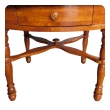 Large Swiss Cherrywood Single-Drawer Circular Center Table