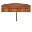 Biedermeier Style Cherrywood 3-drawer Demilune Writing Desk Circa 1900