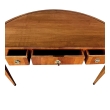 Biedermeier Style Cherrywood 3-drawer Demilune Writing Desk Circa 1900