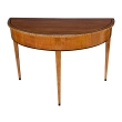 Biedermeier Style Cherrywood 3-drawer Demilune Writing Desk Circa 1900